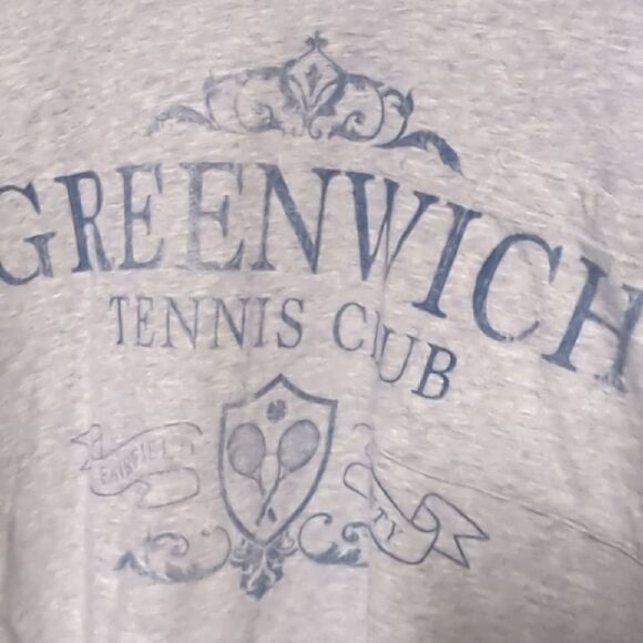 Greenwich Tennis Club Light Gray Women's Short Sleeve Top - Picture 3 of 4